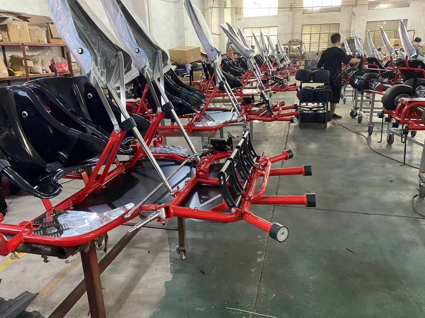 卡丁车生产厂家烤漆工艺实拍